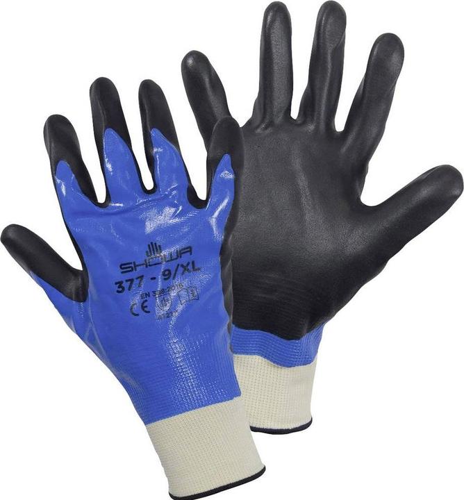 Actual product image Showa 377, foam coated nitrile glove, 9 (XL)