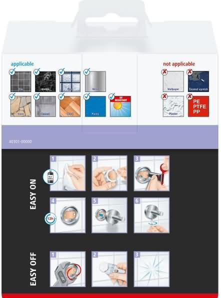 Image du produit tesa MOON Support de rouleau de papier toilette avec solution adhésive sans perçage