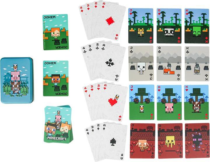 Image du produit Paladone Products Mojang Studios - Minecraft - Cartes à jouer avec boîte de rangement en métal animaux