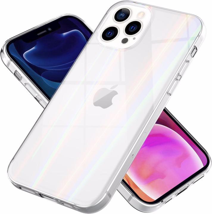 Produktbild Nalia Klare Hartglas Hülle Regenbogen Effekt (Apple iPhone 13 Pro Max)