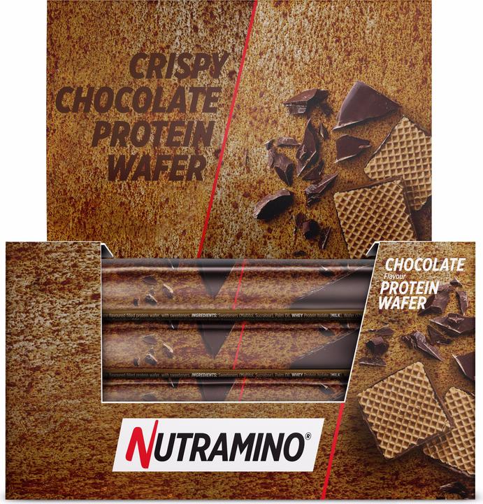 Produktbild Nutramino Nutra-Go Low Sugar Protein Wafer (Chocolate, 12 Stk., 468 g)