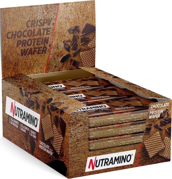 Produktbild Nutramino Nutra-Go Low Sugar Protein Wafer (Chocolate, 12 Stk., 468 g)