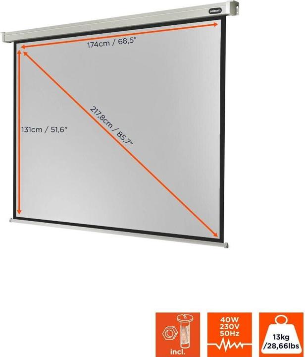 Produktbild Celexon Motor Professional, Leinwand, 4:3 (83.86", 4:3)