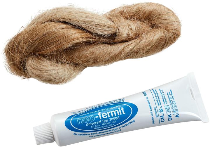 Produktbild Fermit Dichtmasse Portion Hanf mit Fett 90 GR + 50 GR (0.17 kg, Braun)