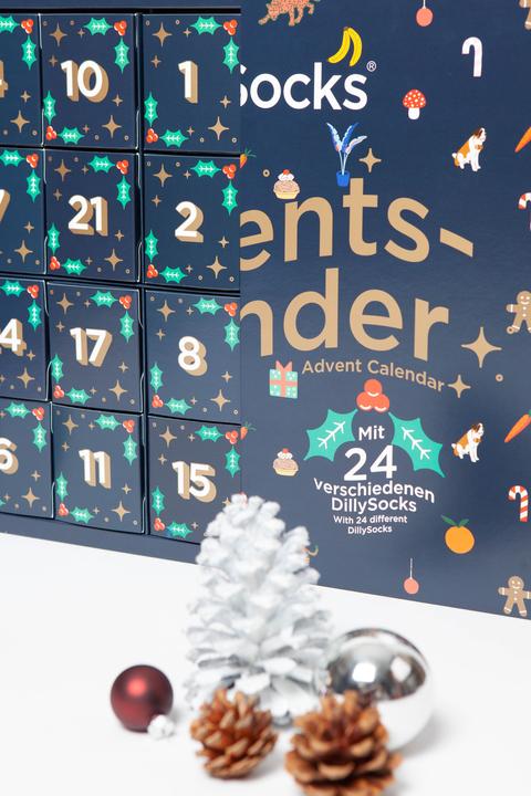 Produktbild DillySocks Socken Adventskalender (24er Pack, 41 - 46)