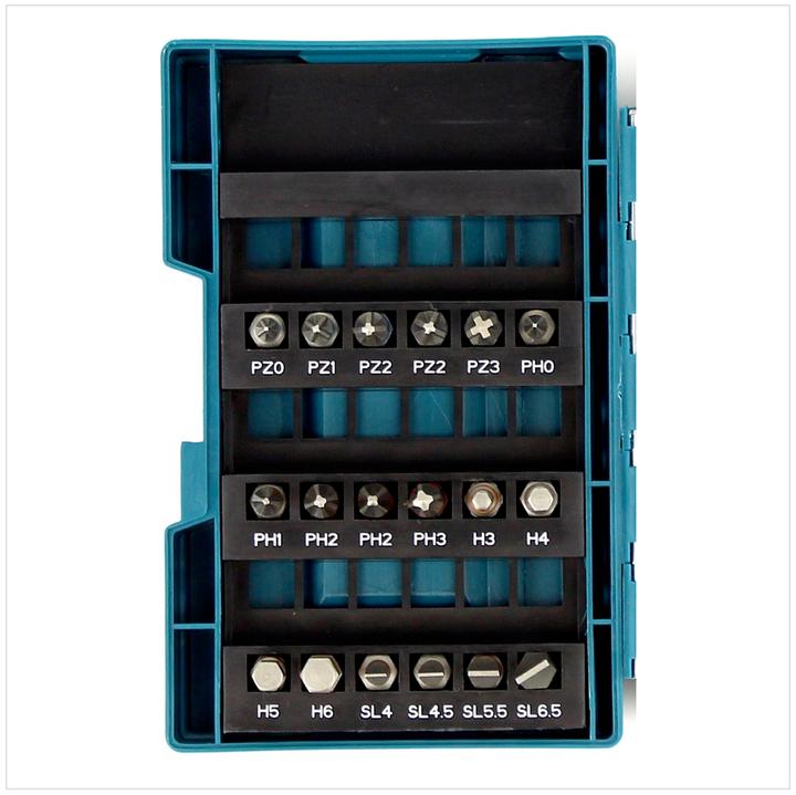 Produktbild Makita BitSet D37194 (4, 4.5, 5.5, 6.5, 27, 40, TX25, PH2, H6, PZ2, TX10, PH1, TX15, H3, TX30, PH0, PZ1, 27H, 15h, H4, 40H, PH3, 20H, PZ3, 25H, 30H, H5, TX20, PZ0)