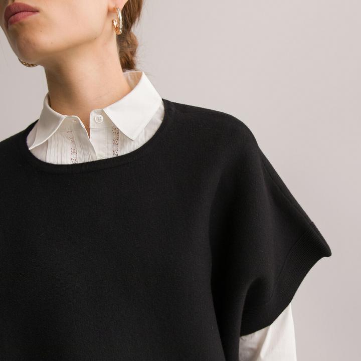 Produktbild Anne Weyburn Poncho mit rundem Ausschnitt (W32/L34)
