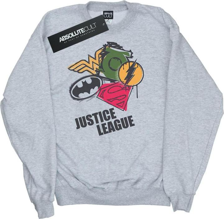 Justice League Spray Logos Sweatshirt