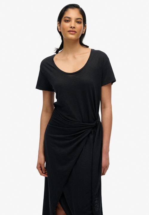 Image du produit Superdry SLUB MIDI WRAP DRESS Dames Jurk (16)