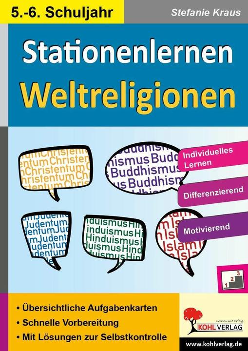 Immagine prodotto Kohls Stationenlernen Weltreligionen (Tedesco, Stefanie Kraus, 2014)