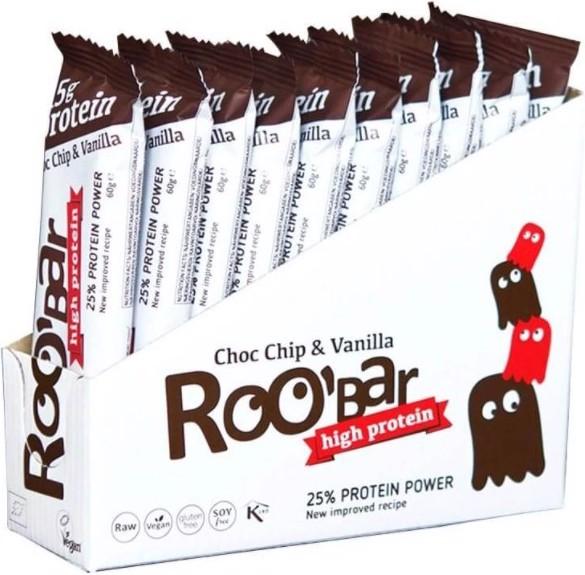Image du produit Roobar Barre protéinée Choco Chip Vanilla (10x60g) (Choc Chip & Vanilla, 10 pcs, 600 g)