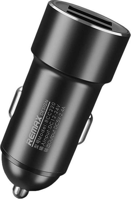 Actual product image Remax Car charger 2x USB, RCC220, 2,4A (black)