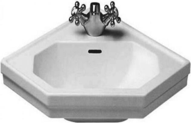 Immagine prodotto Duravit Lavabo angolare 1930 m ÜL HLB 595x450mm 1 foro per rubinetto bianco (450 mm, 595 mm)