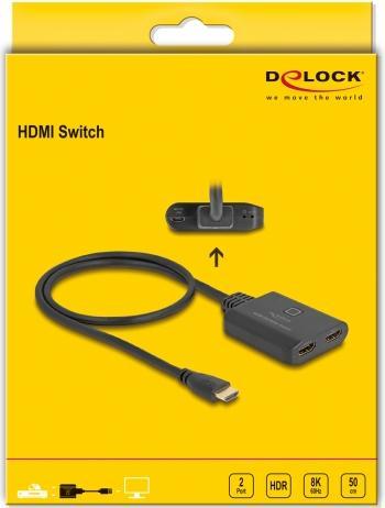 Actual product image Delock HDMI switch 2 x HDMI in to 1 x HD