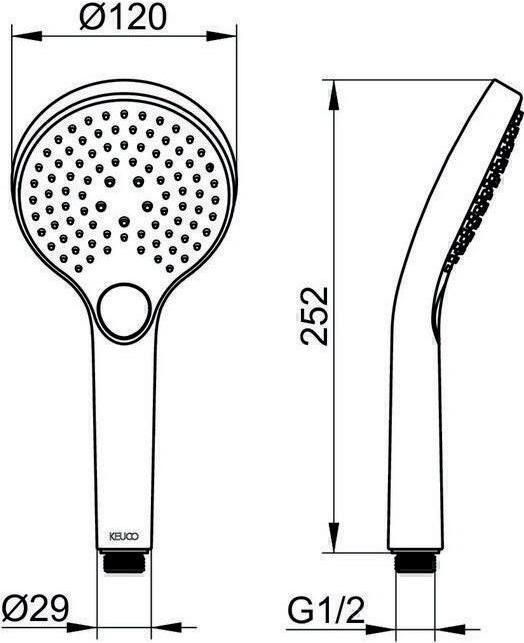 Image du produit Keuco Douchette à main IXMO avec 3 types de jets (3 Types de jets, 12 l/min)