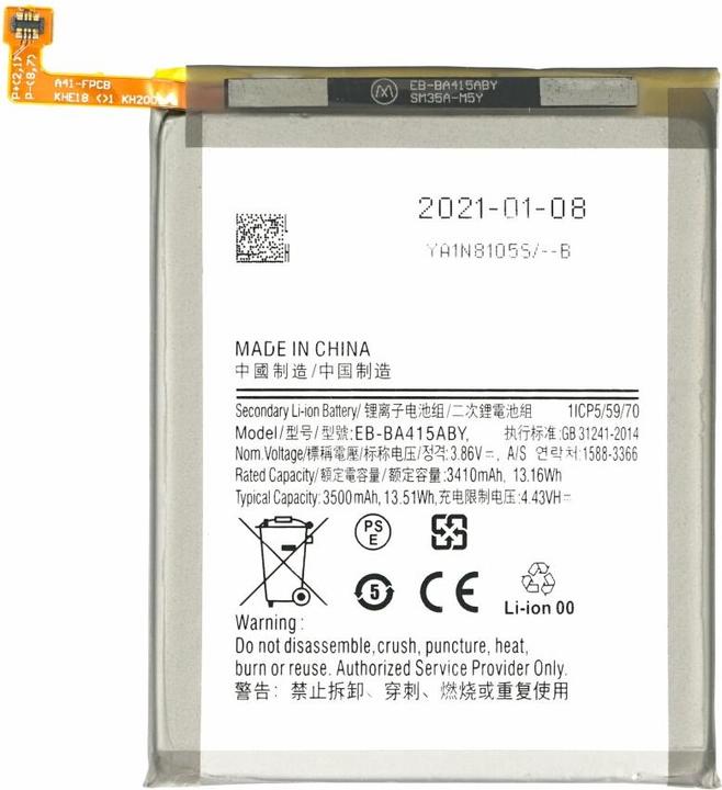 Actual product image Battery for Samsung Galaxy A41 EB-BA415ABY