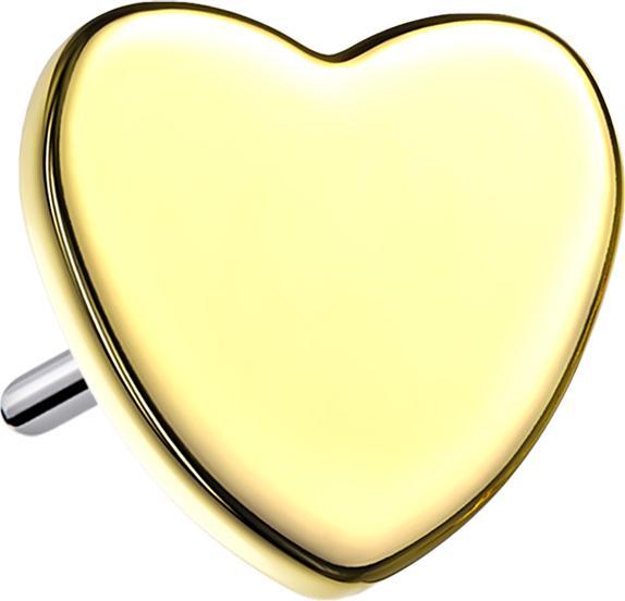 Image du produit Star Piercing Threadless coeur plaqué or (sans laiton, Titane G23)