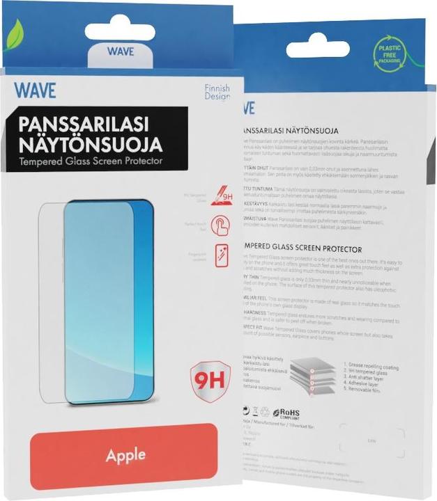 Wave panssarilasi, iPhone 12 Pro / iPhone 12 (1 Piece, Apple iPhone 12 Pro, Apple iPhone 12)