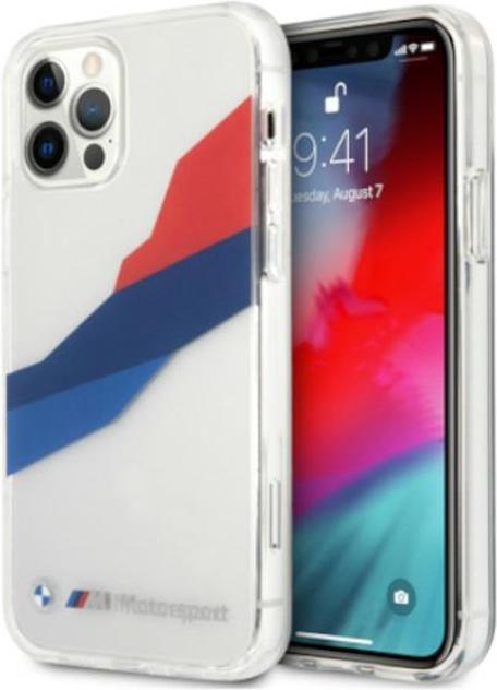 Immagine prodotto BMW Custodia BMHCP12LSKTGT iPhone 12 Pro Max 6,7" trasparente Motorsport Tricolore (Apple iPhone 12 Pro Max)