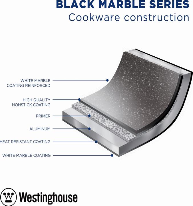 Produktbild Westinghouse Black Marble Kochtopf (28 cm, Kochtopf)