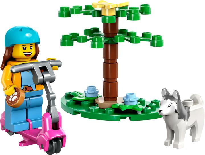 Actual product image LEGO Dog park and scooter (30639, LEGO City)