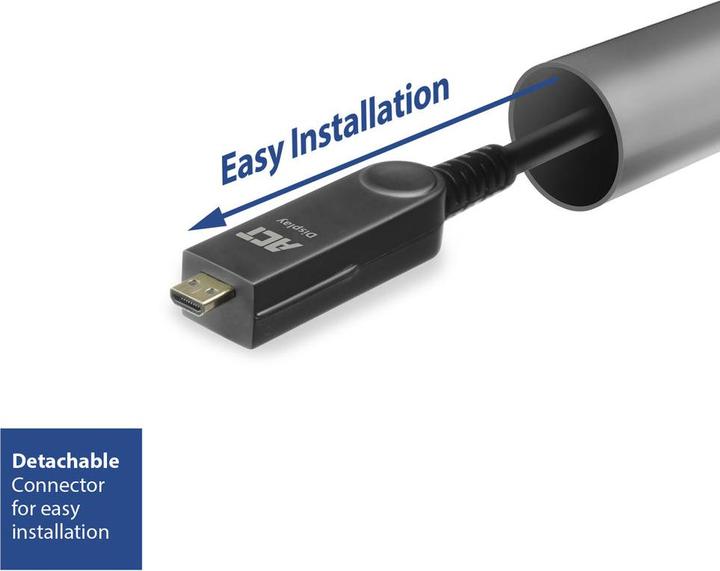 Produktbild 30 meter DisplayPort 1.4 ive Optical Cable 8K with detachable connector DisplayPort male (30 m, DisplayPort)