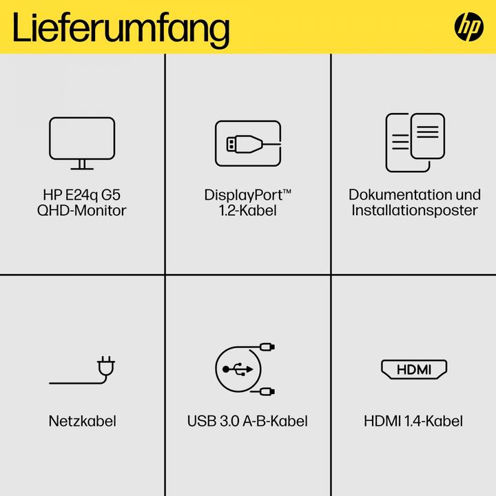 Produktbild HP E24q G5 (2560 x 1440 Pixel, 23.80")