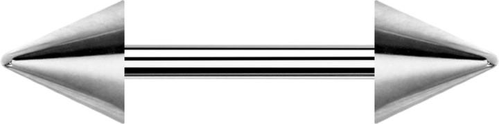 Produktbild Star Piercing Barbell silber mit zwei Cones (ohne Messing, Titan G23)