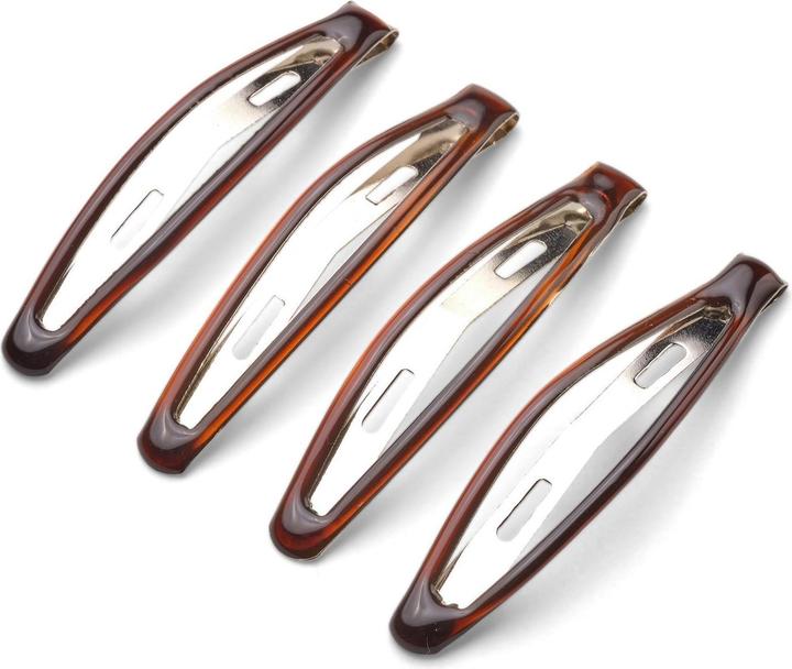 Produktbild DailyGo Haarspange Click Clack slimline mit epoxy 6 cm, tortoise (4 Stk.)