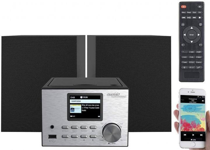 Auvisio Micro-Stereoanlage mit Webradio (CD Player, Bluetooth)