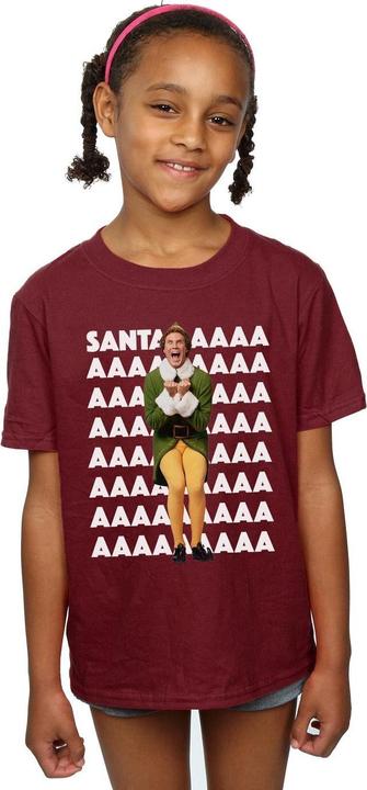 Actual product image Elf Girls Buddy Santa Scream Cotton T-Shirt (140, 146)