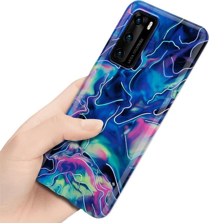 Produktbild Cadorabo IMD TPU Bunter Marmor Cover (Huawei P40)