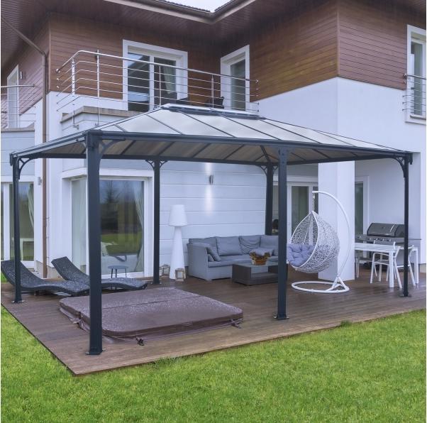 Produktbild Palram Pavillon – Canopia Martinique 5000 493,1 x 359,3 cm anthrazit (359 cm, 493 cm)