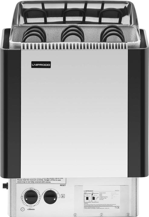 Actual product image Uniprodo Saunaofen Sauna Ofen elektrisch Saunaheizung Saunaheizgerät 4,5 kW 400 V 3 N