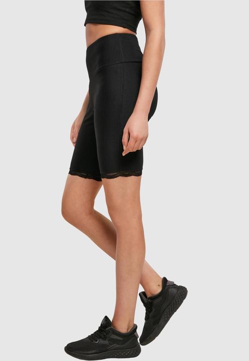 Immagine prodotto Urban Classics Pantaloncini da ciclista a vita alta a costine con orlo in pizzo (4XL)