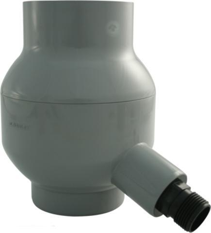 Actual product image House of Marley Marley Rainboy rainwater collector with connection 1 external thread Window grey RAL 7040 NW 105 mm