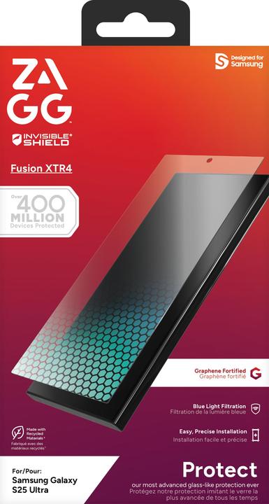 Actual product image Zagg InvisibleShield Fusion XTR4 Samsung Galaxy S25 Ultra Screen (1 Piece, Samsung Galaxy S25 Ultra)