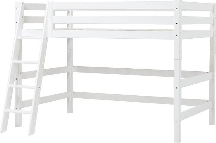 Produktbild Hoppekids ECO Luxury Mittelhochbett in 120x200cm mit durchgängigem Rausfallschutz und schräger Leite (120 x 200 cm)