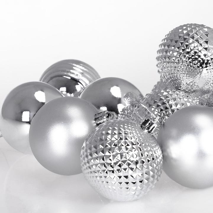 Immagine prodotto Deuba 66tlg palle dell'albero di Natale argento (1 -parte)