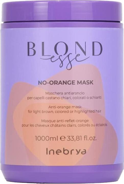 Inebrya Blondesse No-Orange Mask maska do włosów jasnobrązowych farbowanych i rozjaśnianych 1000ml (W) (1000 ml)