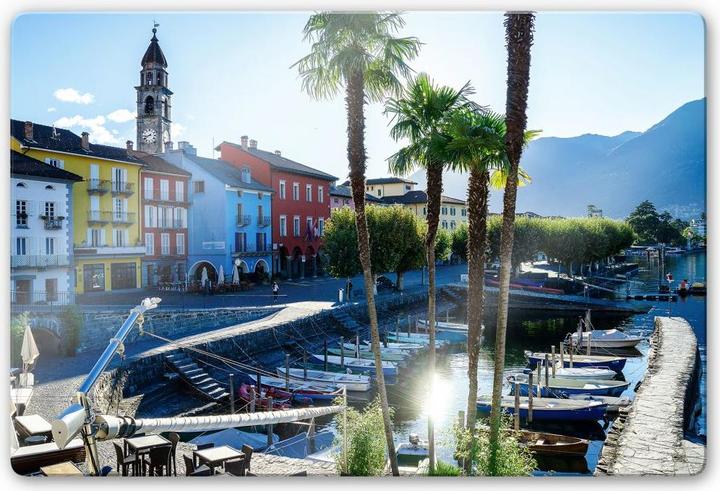 Produktbild Trenddeko Hafen am Lago Maggiore (60 x 40 cm)