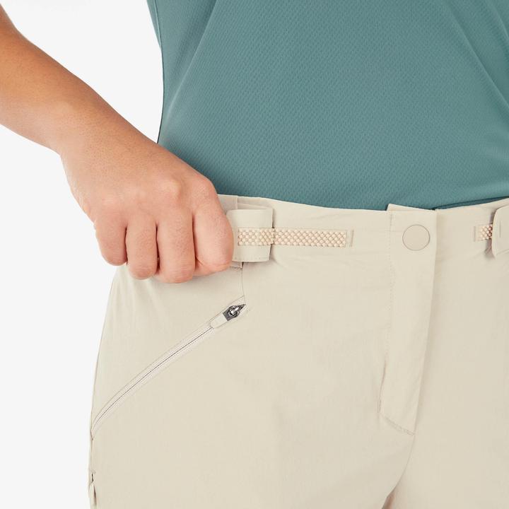 Actual product image Quechua Women's zip-off hiking trousers - MH500 beige (31)