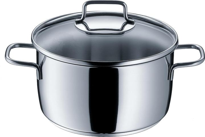 Immagine prodotto WMF Pentola da cucina Pentola per carne a induzione 24cm Coperchio in vetro 5,7l Astoria Acciaio inox (24 cm, Pentola, Acciaio inossidabile)