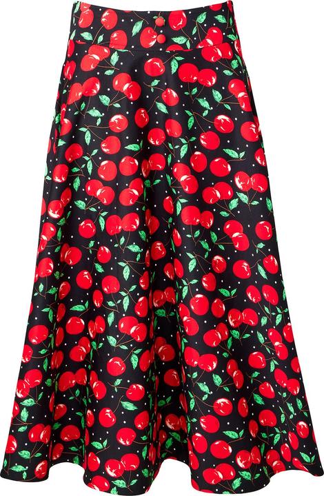 Actual product image Joe Browns Cherry Print Vintage Midi Skirt (38)