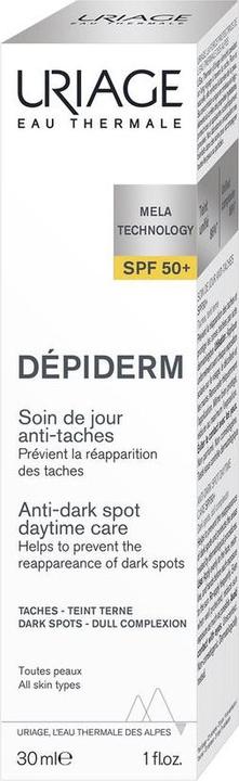 Produktbild Uriage Dépiderm Anti-Flecken Tagespflege LSF50+ Fl 30 ml (Sonnencreme Gesicht, SPF 50, 30 ml, 66 g)