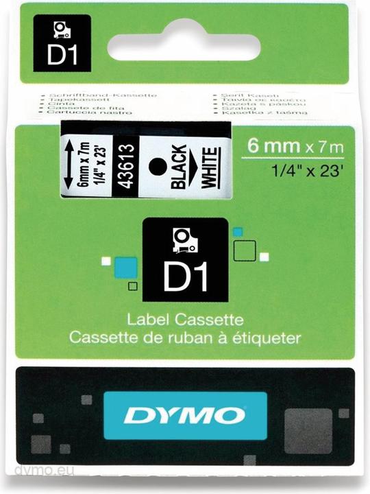 Produktbild Dymo S0720780 Standardband (0.60 cm, Schwarz)