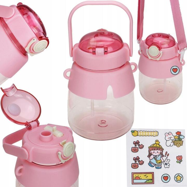 Image du produit OEM Other Water bottle with straw and leash for kids 1L RC-K-189 pink