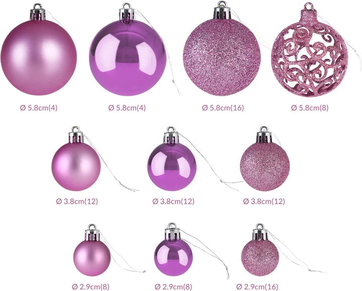 Image du produit Deuba Boules de sapin de Noël (100 -pièce)