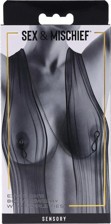 Image du produit Sportsheets ex's and oh's body jewelry with nipple ties