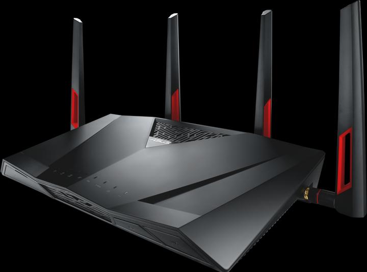 Produktbild ASUS DSL-AC88U wireless router Gigabit Ethernet Dual-band ( / ) Black, Red